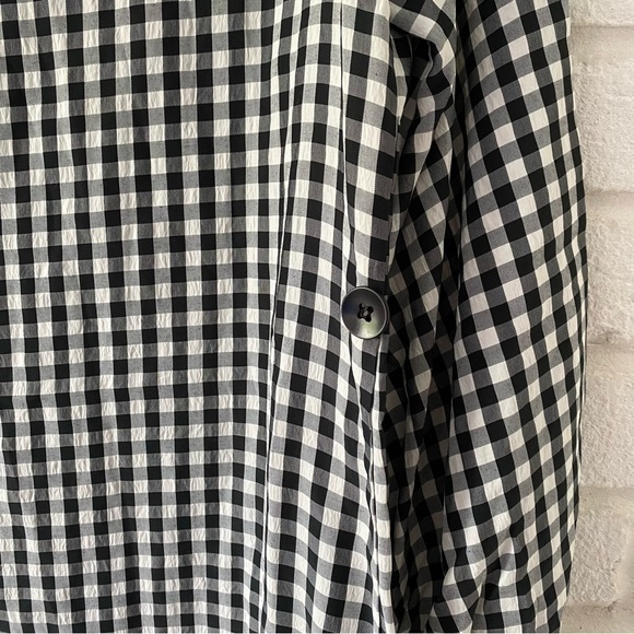Tibi Black White Gingham Print Shift Dress Checkered Women’s Size 4 - Picture 9 of 12